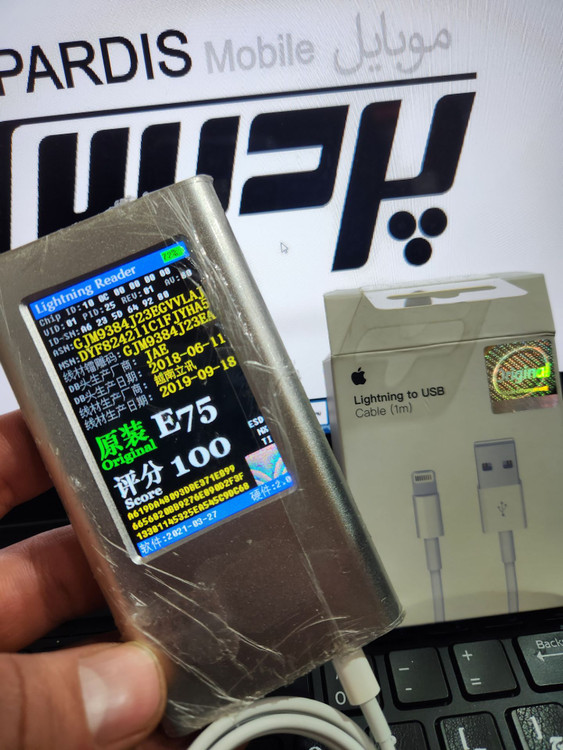 به اصلی بودن و مشخصات کابل در دستگاه تستر توجه فرمایید